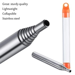 Tube de survie en acier, paille rétractable, cuisson en plein air, Tube de Camping, outil de soufflage, rétracteur F3G2 1