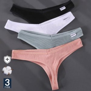 3 Pièces/ensemble G-string Culotte Coton femmes Sous-Vêtements Sexy Culotte Femmes Slip String Couleur Unie Pantys Lingerie M-XL Conception 1