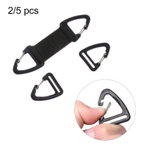 2/5 pièces en plastique alliage Triangle mousqueton printemps ceinture pince crochets porte-clés en plein air Camping randonnée sac à dos boucles accessoires 1