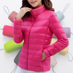 Manteau d'hiver Ultra léger en duvet de canard blanc pour femme, veste chaude à manches longues, Parka solide, vêtement d'extérieur Portable 1
