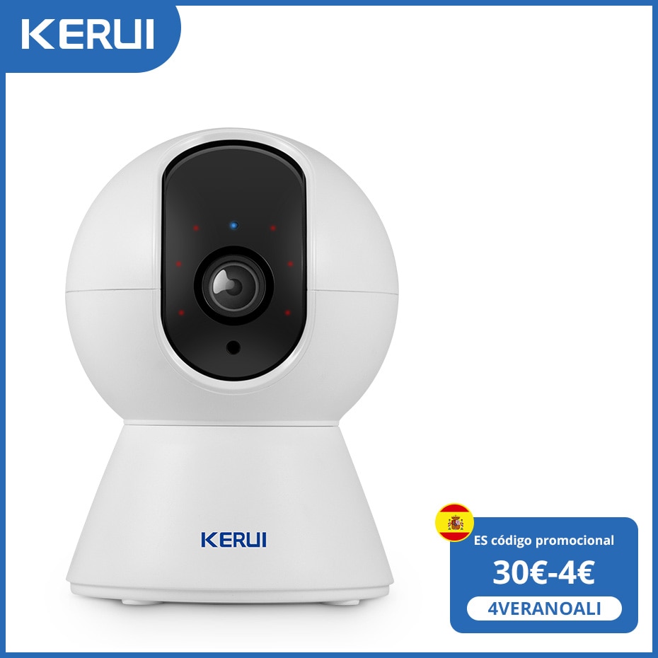 KERUI – Mini déstockage grossiste caméra de Surveillance intérieure IP Wifi  hd 2MP/1080P, dispositif de sécurité sans fil, avec suivi automatique et  Vision nocturne – Destockage