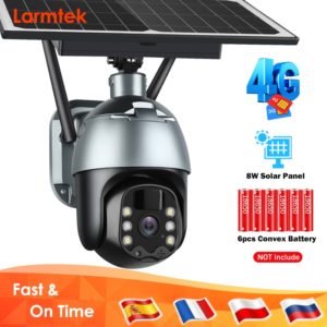 Caméra de Surveillance extérieure PTZ IP WiFi 4G 1080P, dispositif de sécurité sans fil, étanche, avec batterie et Vision nocturne couleur 1