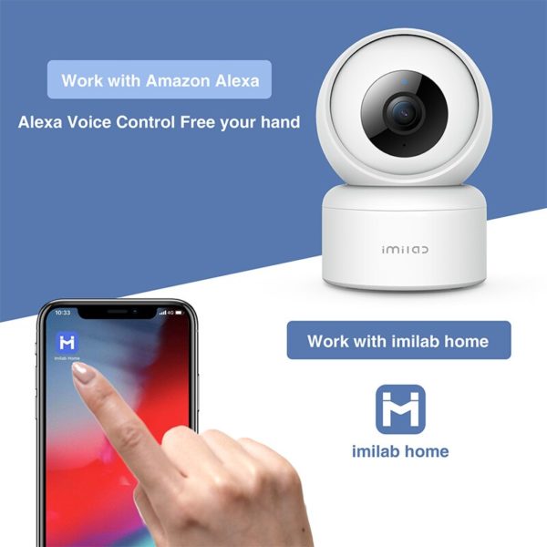 IMILAB C20 – caméra de Surveillance intérieure IP WiFi HD 1080P, dispositif de sécurité domestique, fonctionne avec l'application IMILAB 2