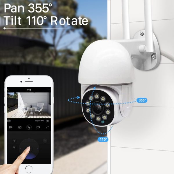 Caméra de Surveillance extérieure PTZ IP 5MP/3MP/TUYA, dispositif de sécurité sans fil, avec suivi automatique et détection humaine par ia 4
