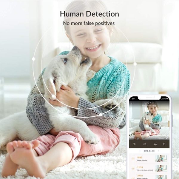 YI – caméra de Surveillance intelligente pour maison 3, 1080p, système de sécurité alimenté par ia, pour l'intérieur, avec détection humaine, moniteur Audio bidirectionnel 4