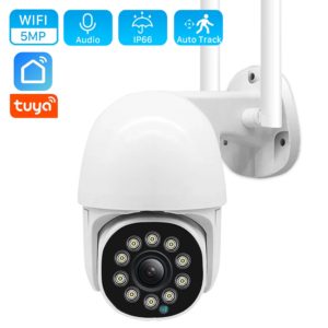 Caméra de Surveillance extérieure PTZ IP 5MP/3MP/TUYA, dispositif de sécurité sans fil, avec suivi automatique et détection humaine par ia 1
