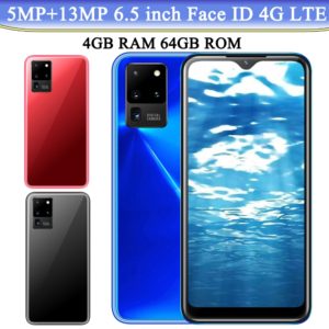 Téléphone portable débloqué Note10, écran de 6.5 pouces, smartphone, 4 go de RAM, 64 go de ROM, 4G LTE, reconnaissance faciale, 5mp + 13mp, étanche 1