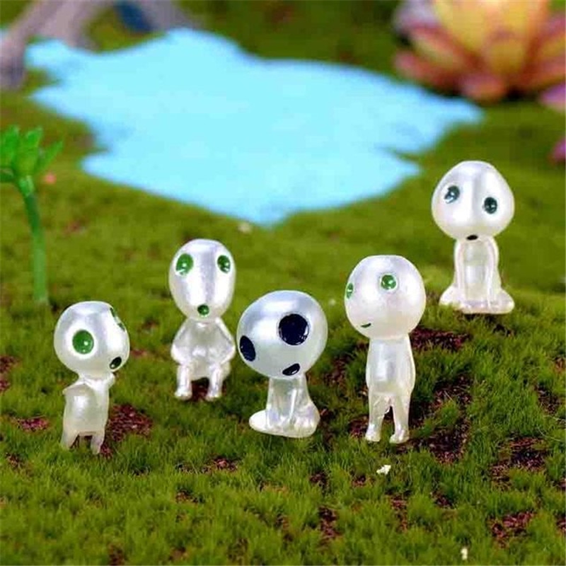 10 Pièces/ensemble Mini Figurines Arbre Lumineux Elfes Jardin En