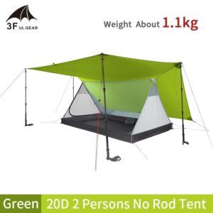 3F UL GEAR – tente de Camping ultralégère 20D double face en silicone pour 2 personnes, randonnée, plein air, pare-soleil, 3 saisons 1