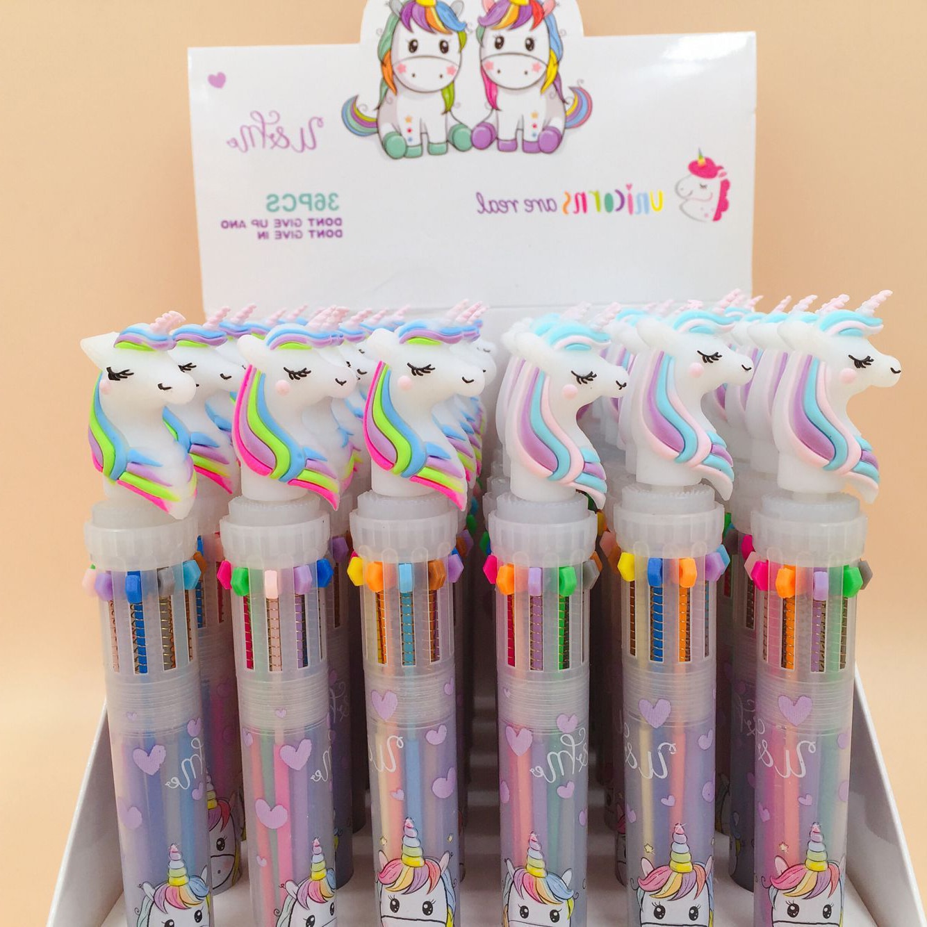 Stylo à bille épais licorne Power, fournitures scolaires, mignon