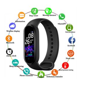 Bracelet connecté M5, Bluetooth, Sport, Fitness, podomètre, montres intelligentes M5 pour hommes, moniteur de fréquence cardiaque, rappel d'appel 1