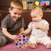Pop It – Mini-fossette anti-stress, jouets sensoriels à Rotation, variateur simple, Kit de jouets éducatifs précoces, Pop It Squishy 2