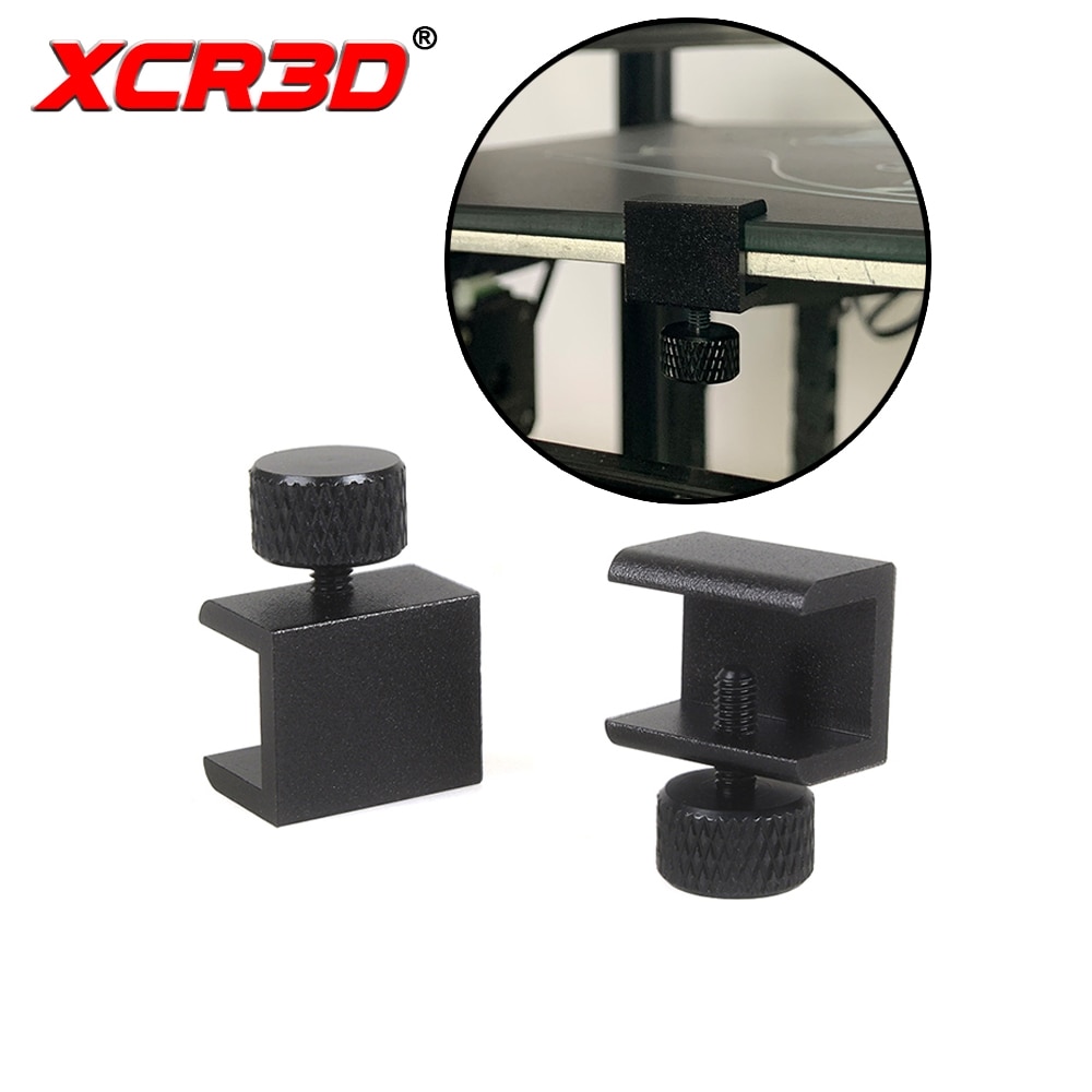 XCR3D – pièces d'grossiste imprimante 3D, 2 pièces, pince de plaque en  verre, Plate-forme de construction, lit chauffant, support Hotbed, Clip  fixe réglable pour Ender 3 – Destockage