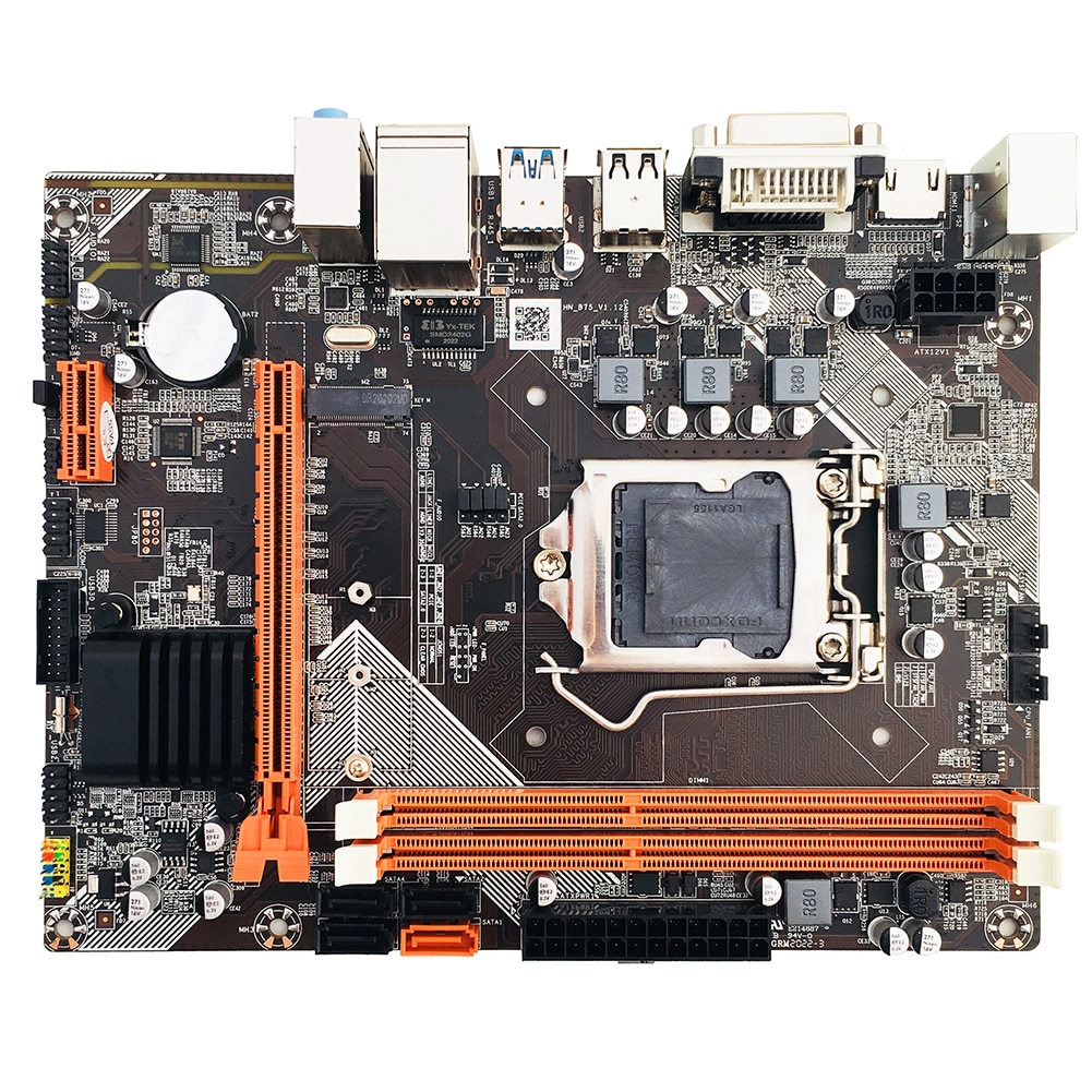 Carte mère d'ordinateur de bureau LGA 1155 USB3.0 SATA carte mère pour  Intel B75 - Cdiscount Informatique
