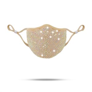 Masque de luxe à strass pour femmes, accessoire de mode, pour Halloween, Mardi, élastique, réutilisable, lavable, bijoux de Festival, de fête 1