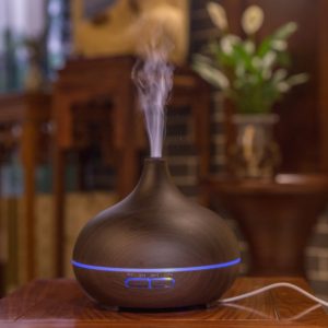 Humidificateur d'air électrique USB à diffusion d'arômes avec lumières LED,diffuseur d'huiles essentielles, vaporisateur d'aromathérapie pour la maison de 500 ml, 1