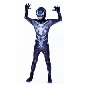 Collants de super-héros Venom noir pour enfants de 3 à 12 ans, Costume de Cosplay d'halloween, Costume de fête Spiderman, cadeau pour garçons et filles 1