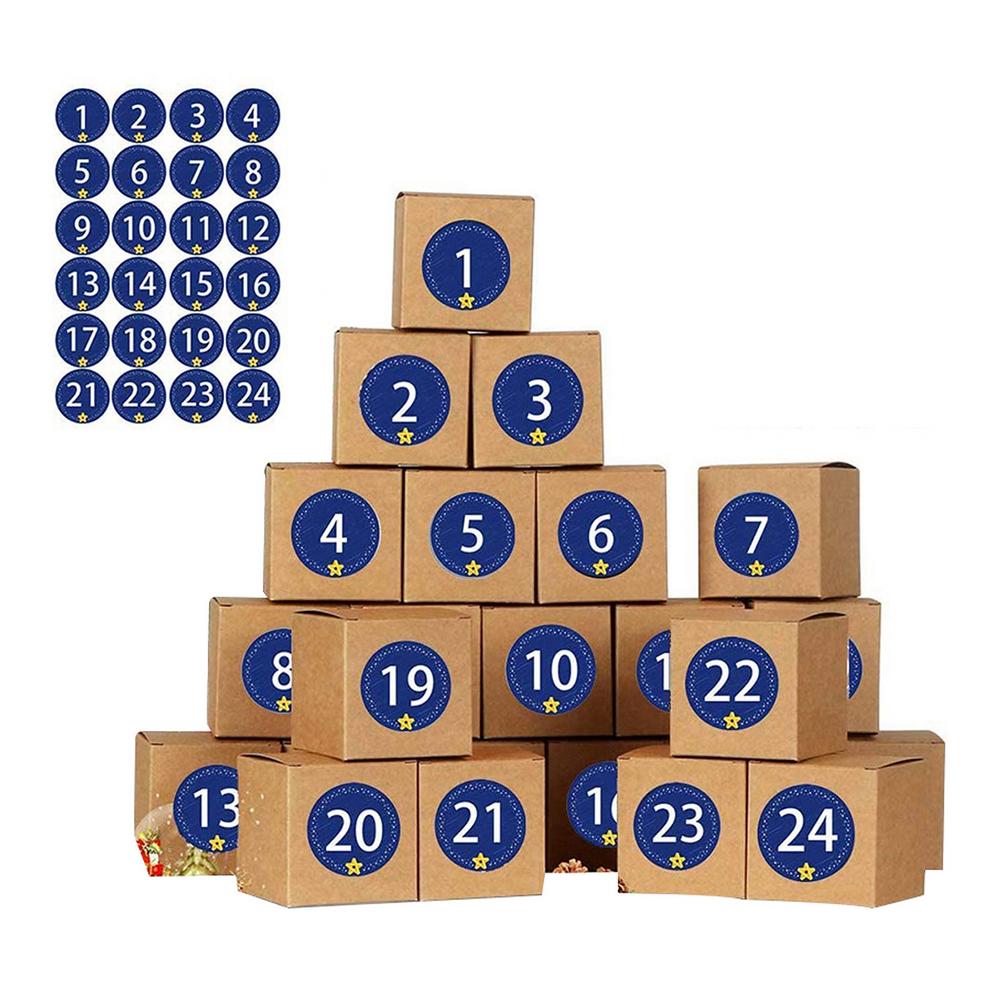 Boîte de grossiste Calendrier de l'avent vide, à remplir, 24 coffrets  cadeaux, compte à rebours pour noël – Destockage