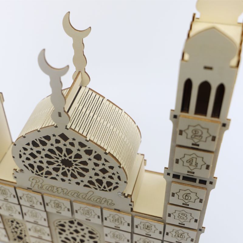Tiroir en bois MDF pour Eid Ramadan Mubarak, grossiste Calendrier de l'avent,  décorations islamiques musulmanes, fournitures de fête d'ornement –  Destockage