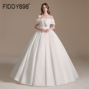 FIDDY898 – robe De mariée en Satin, Sexy, avec nœud papillon, pour femmes, 2022 1
