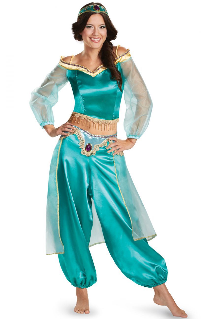 B&M Déguisement Robe de Aladdin Princesse Jasmine pour Enfants Filles -  Cosplay Costume De Carnaval d'halloween 9-10 ans : : Jeux et Jouets
