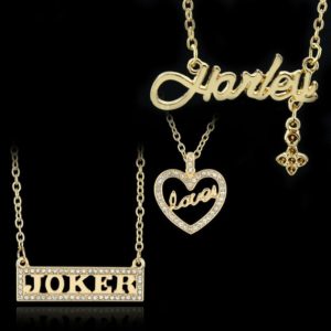 Dongsheng – collier pendentif cœur en cristal, bijoux Joker, lettres dorées, cadeau de saint valentin 1