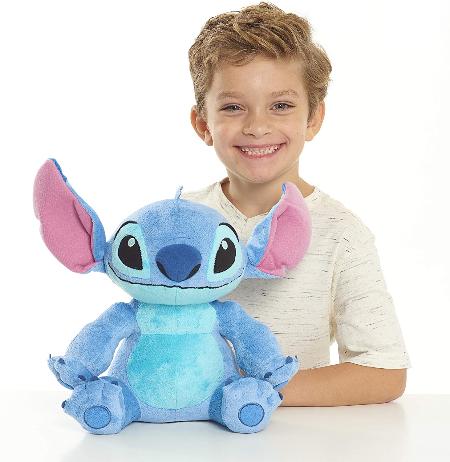 Poupées en peluche du dessin animé Disney Lilo et Stitch, cadeaux de noël  pour enfants, déstockage jouets, bleu et rose, 25cm – Destockage