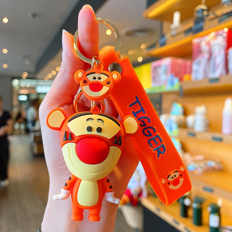 Porte-clés Stitch Minnie Mouse pour enfants, sac en silicone