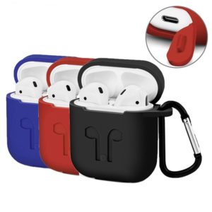 Anti-perte Étui En Silicone Souple Pour AirPods 1 2 Écouteurs Cas Avec Crochet Couverture Sans Fil compatible Bluetooth Boîte De Recharge Sacs 1