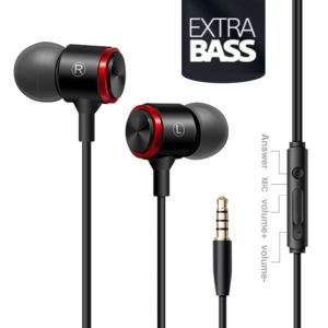 DUSZAKE — Ecouteurs stéréo basses S320, oreillette avec fils, 3,5 mm, écouteur HIFI en métal avec micro, pour téléphones Xiaomi Samsung Huawei 1