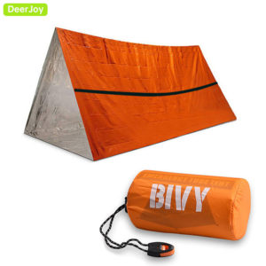 Tente de survie pour 2 personnes, étanche, pour randonnée, abri de survie en cas de catastrophe, Tube avec sifflet 1