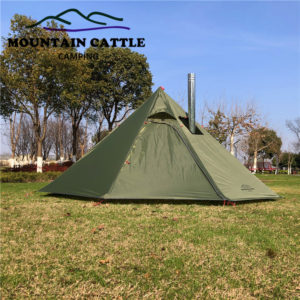 Tipi de camping ultraléger 3-4 personnes avec auvents à trou de cheminée,grande grossiste destockage tente pyramidale, abri pour l'observation des oiseaux, cuisine, 1