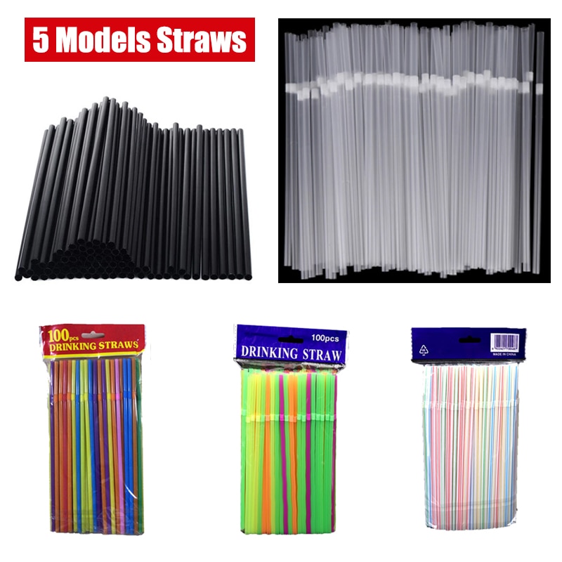 5 destockage modèles de Grossiste pailles en plastique jetables, 600 à 100  pièces, pour boire, cuisine, dîner, fête, boisson, Cocktail – Destockage